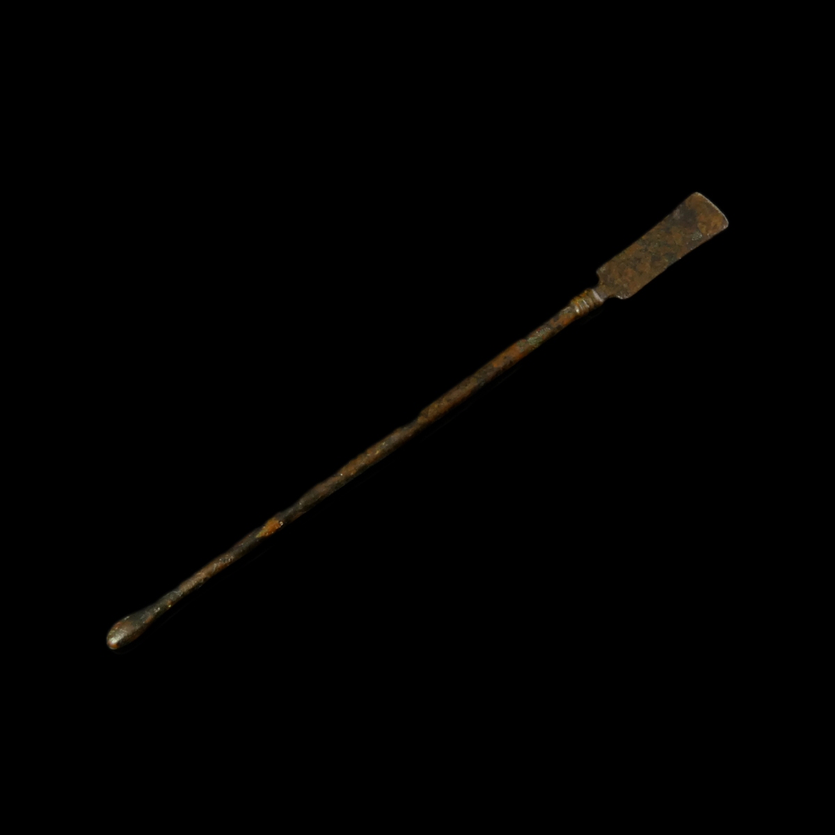 Ancient Roman bronze spatula probe