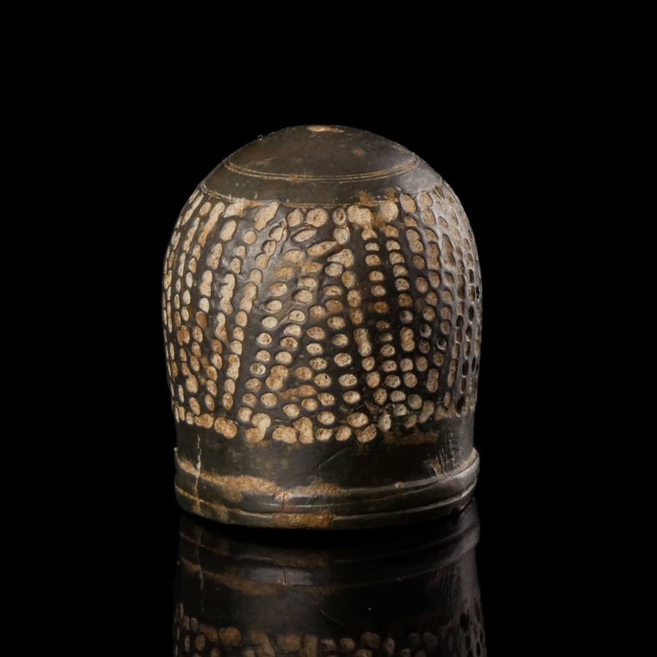 Ancient Roman bronze thimble