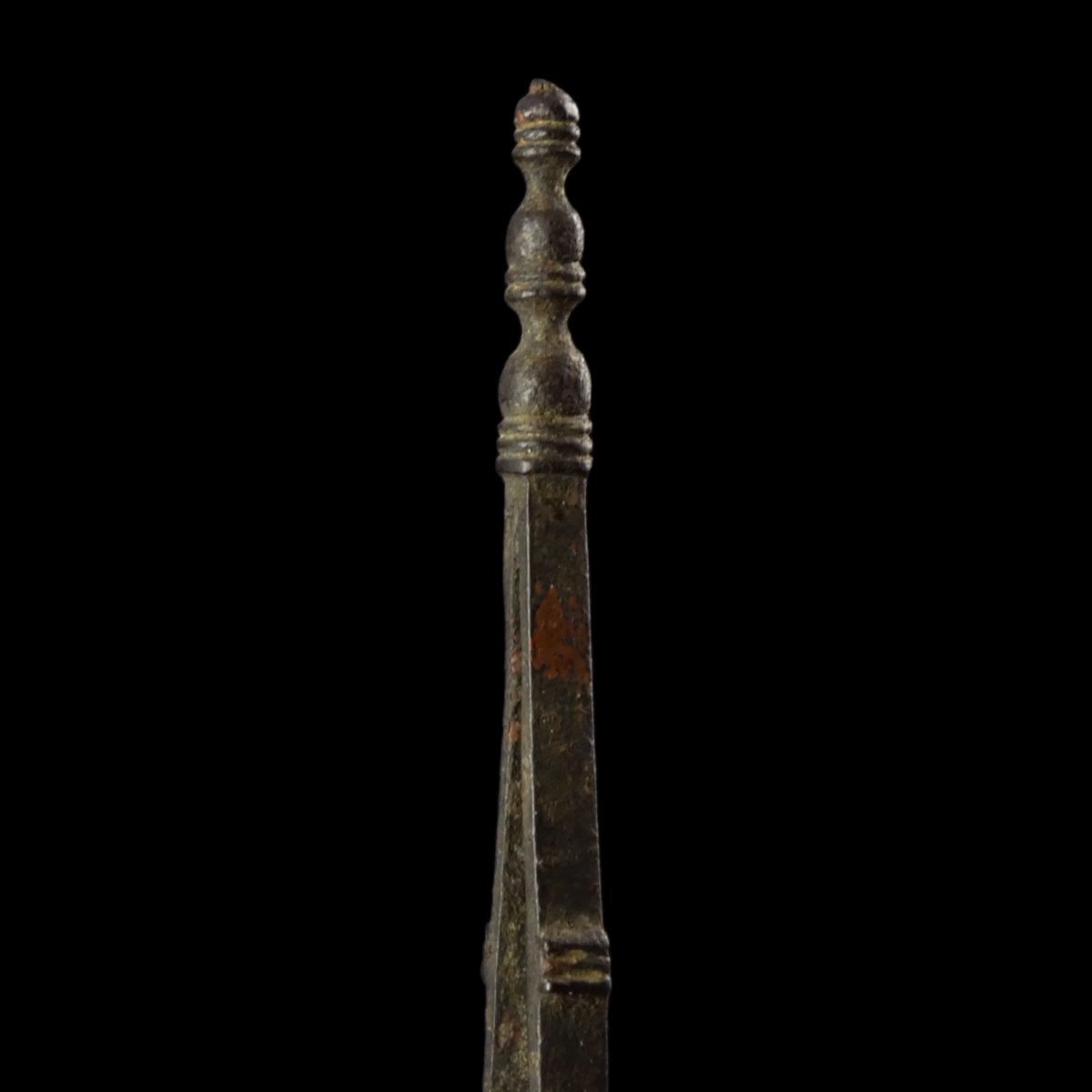 Ancient Roman Decorated Bronze Medical or Cosmetic Tweezers, large size