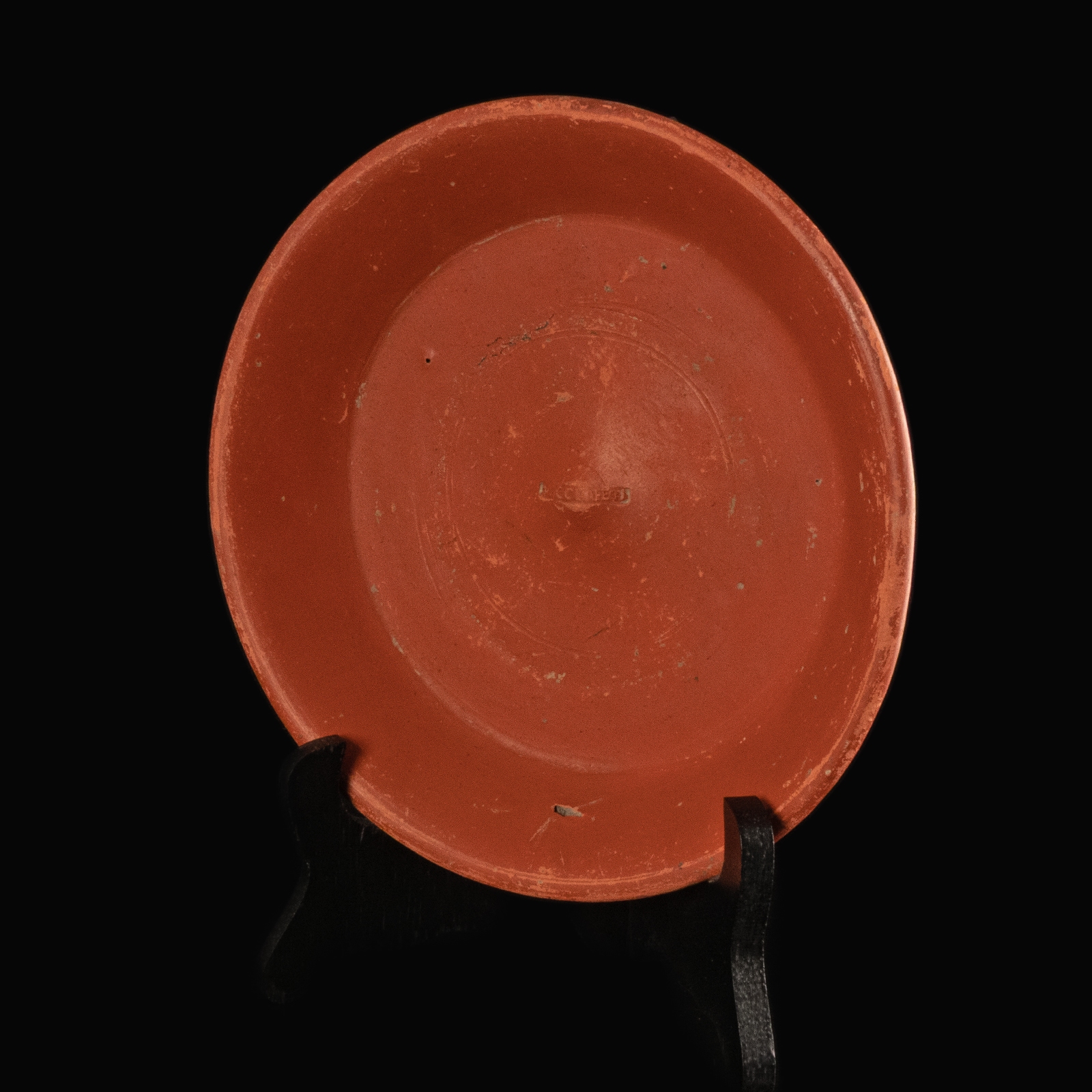 Ancient Roman East Gaulish terra sigillata dish with MICCIO FECIT potter's stamp