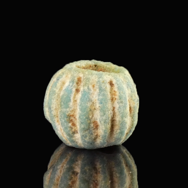 Ancient Roman Faience Melon Bead
