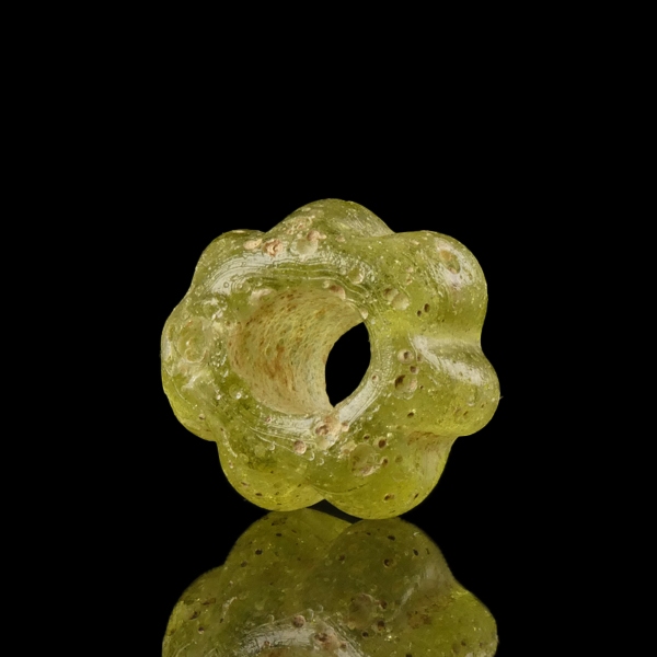 Ancient Roman Glass Melon Bead