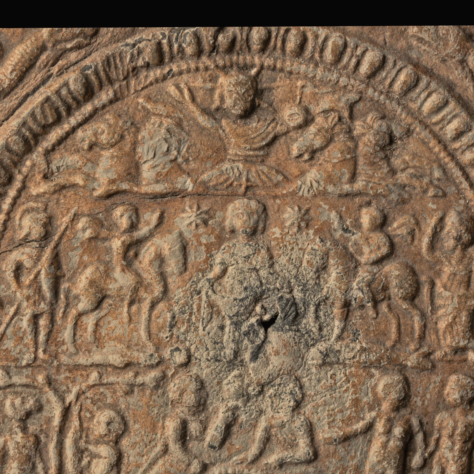 Ancient Roman Lead Mystery-Cult Plaque Depicting Epona and Danubian Riders
