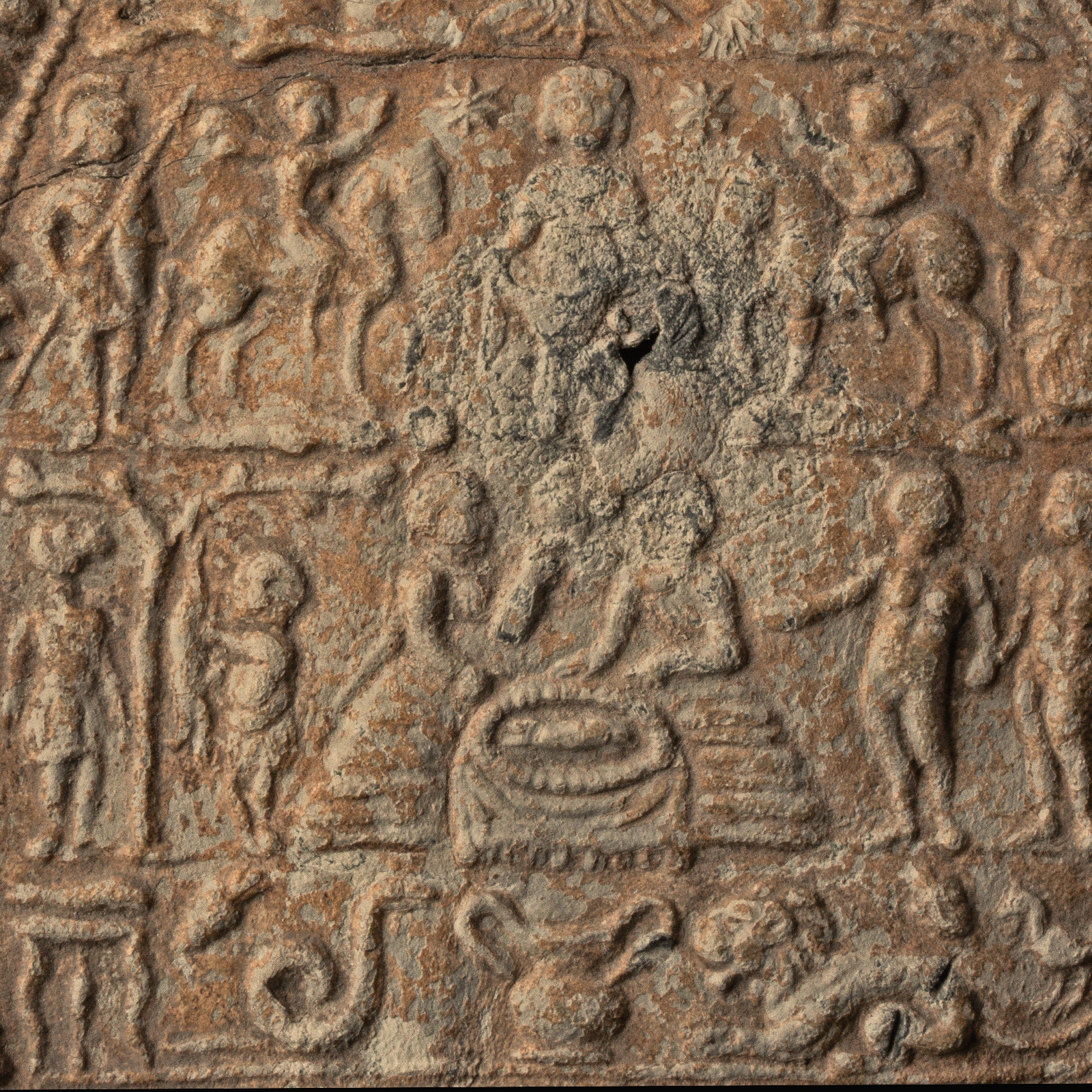 Ancient Roman Lead Mystery-Cult Plaque Depicting Epona and Danubian Riders