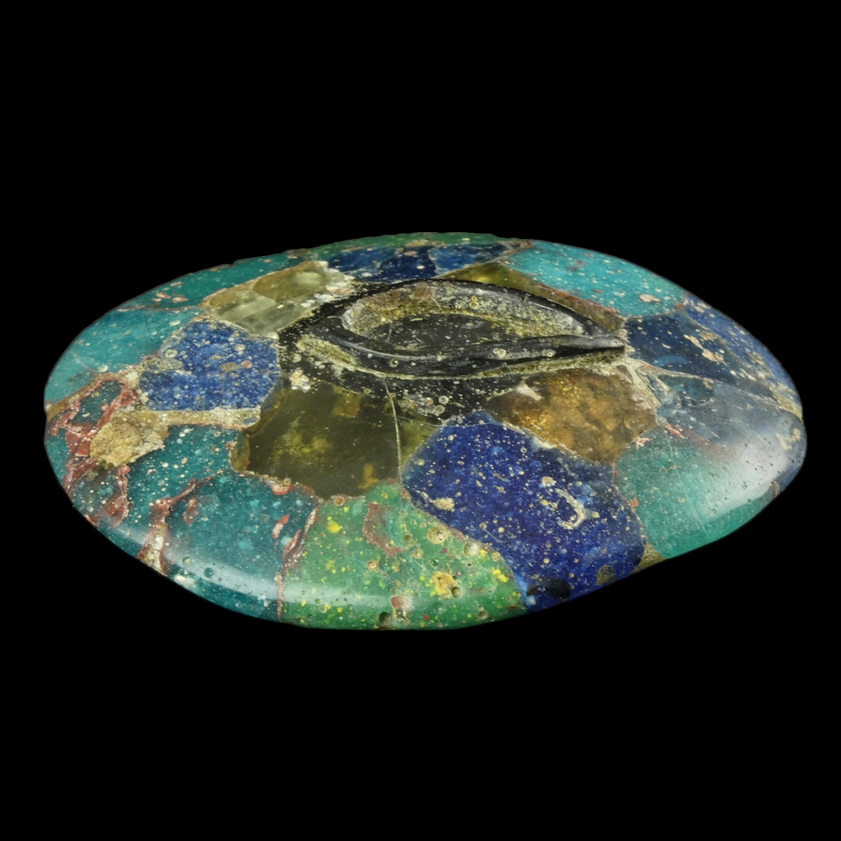 Ancient Roman mosaic glass dish
