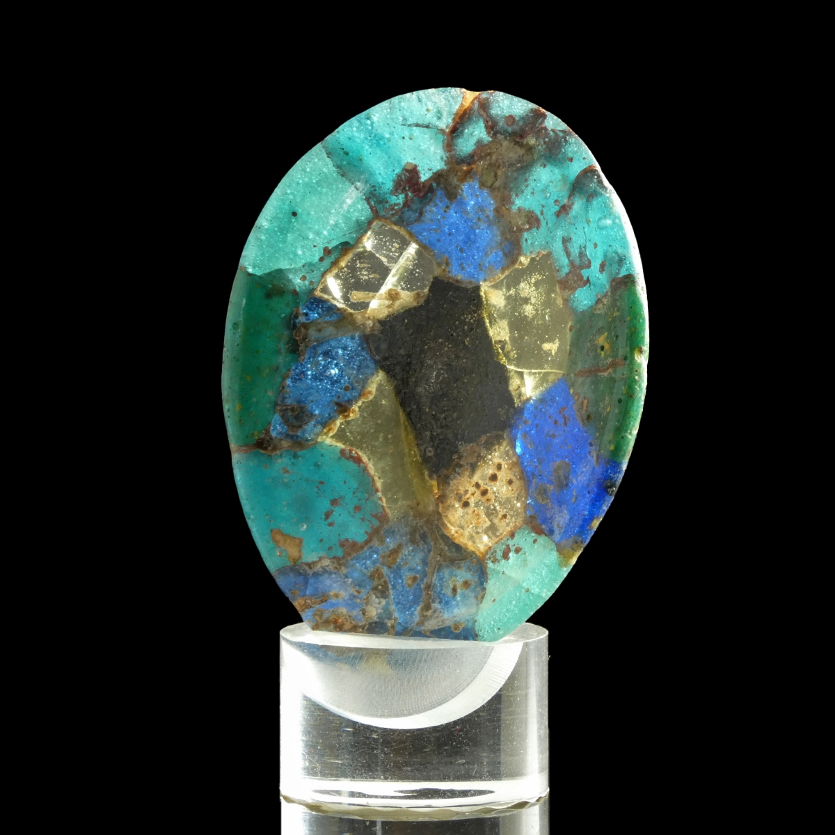 Ancient Roman mosaic glass dish
