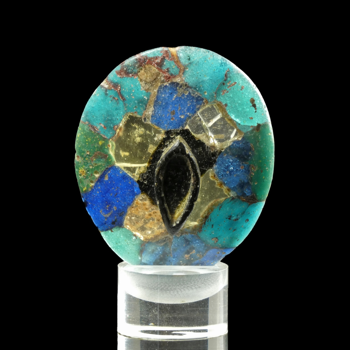 Ancient Roman mosaic glass dish