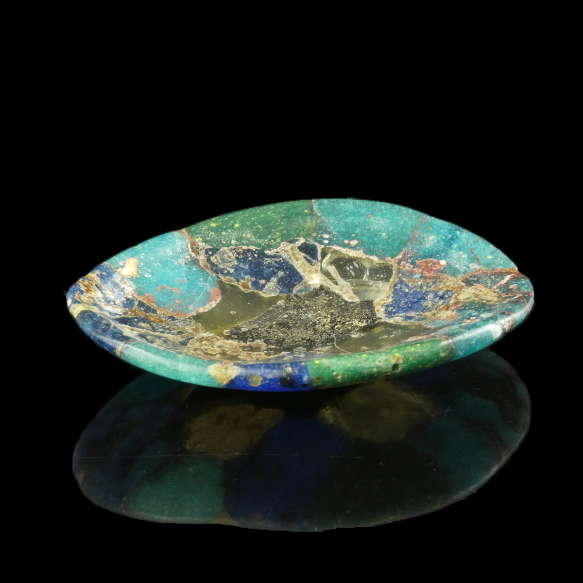 Ancient Roman mosaic glass dish