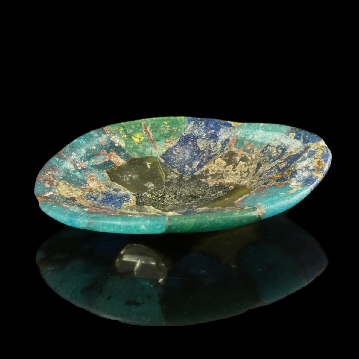 Ancient Roman mosaic glass dish