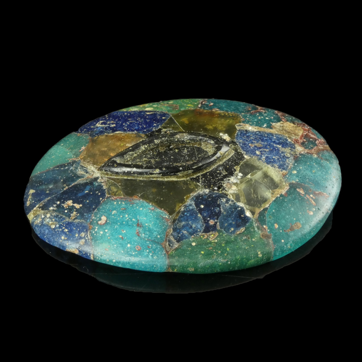 Ancient Roman mosaic glass dish
