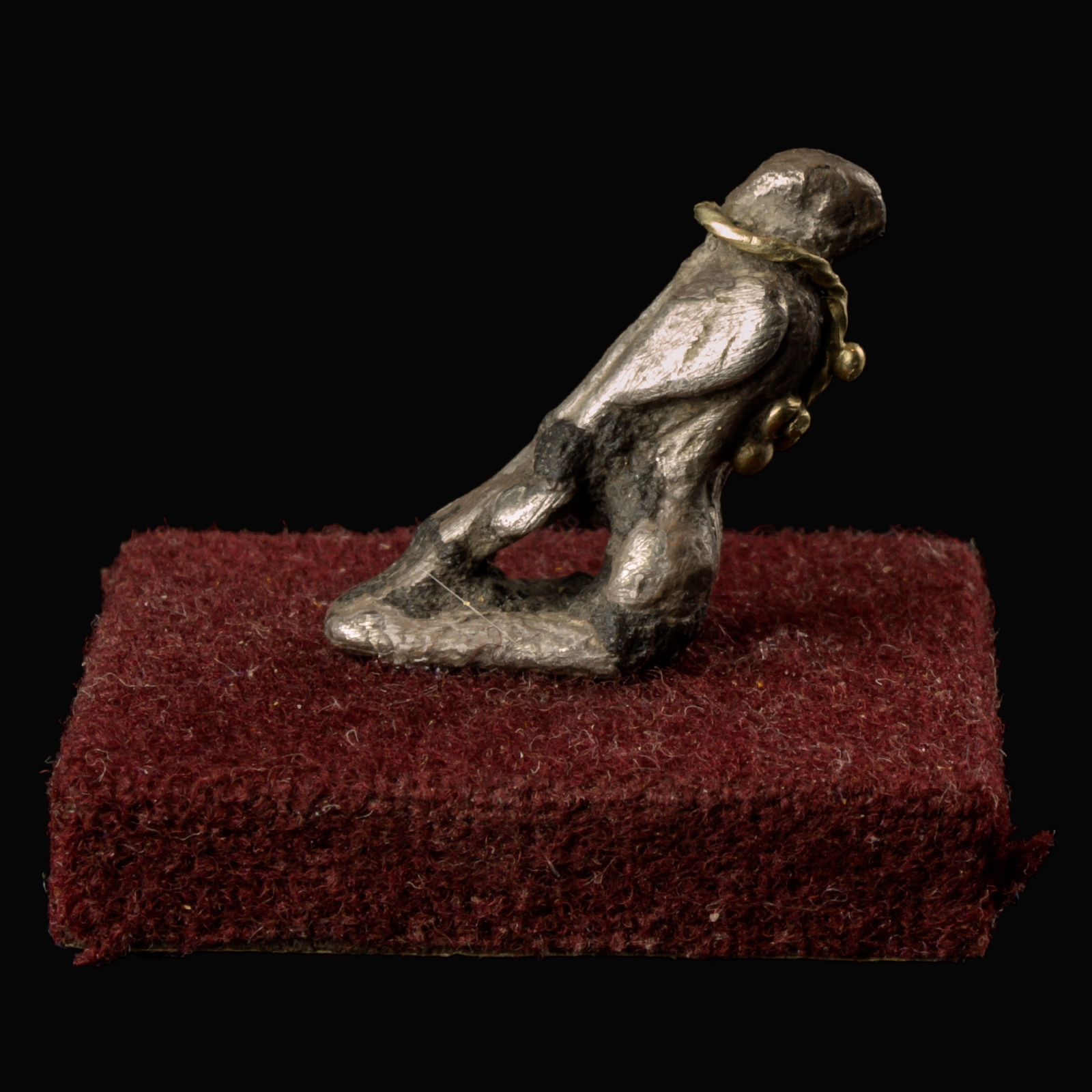 Ancient Roman silver Eagle with gold necklace