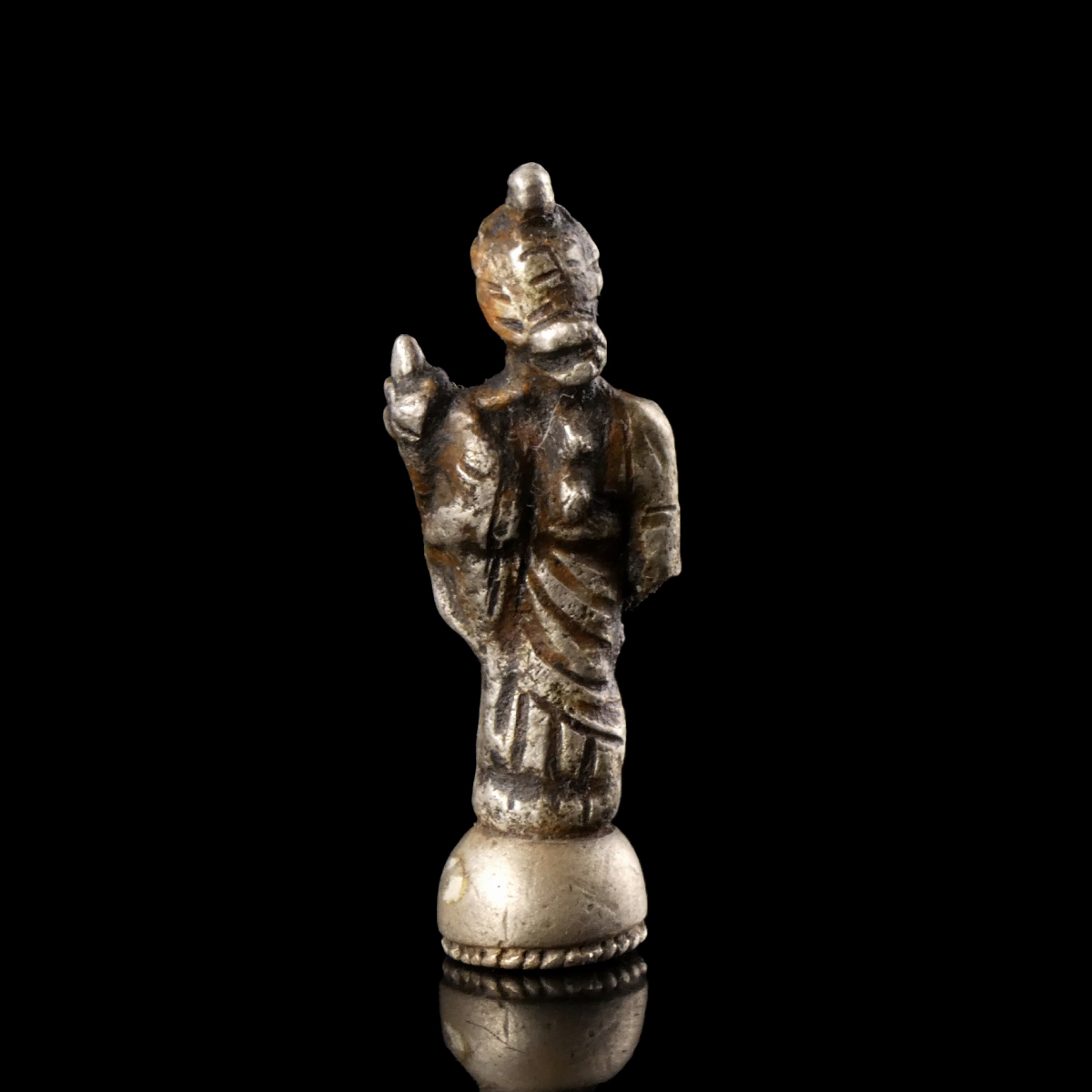 Ancient Roman silver Isis / Fortuna statuette