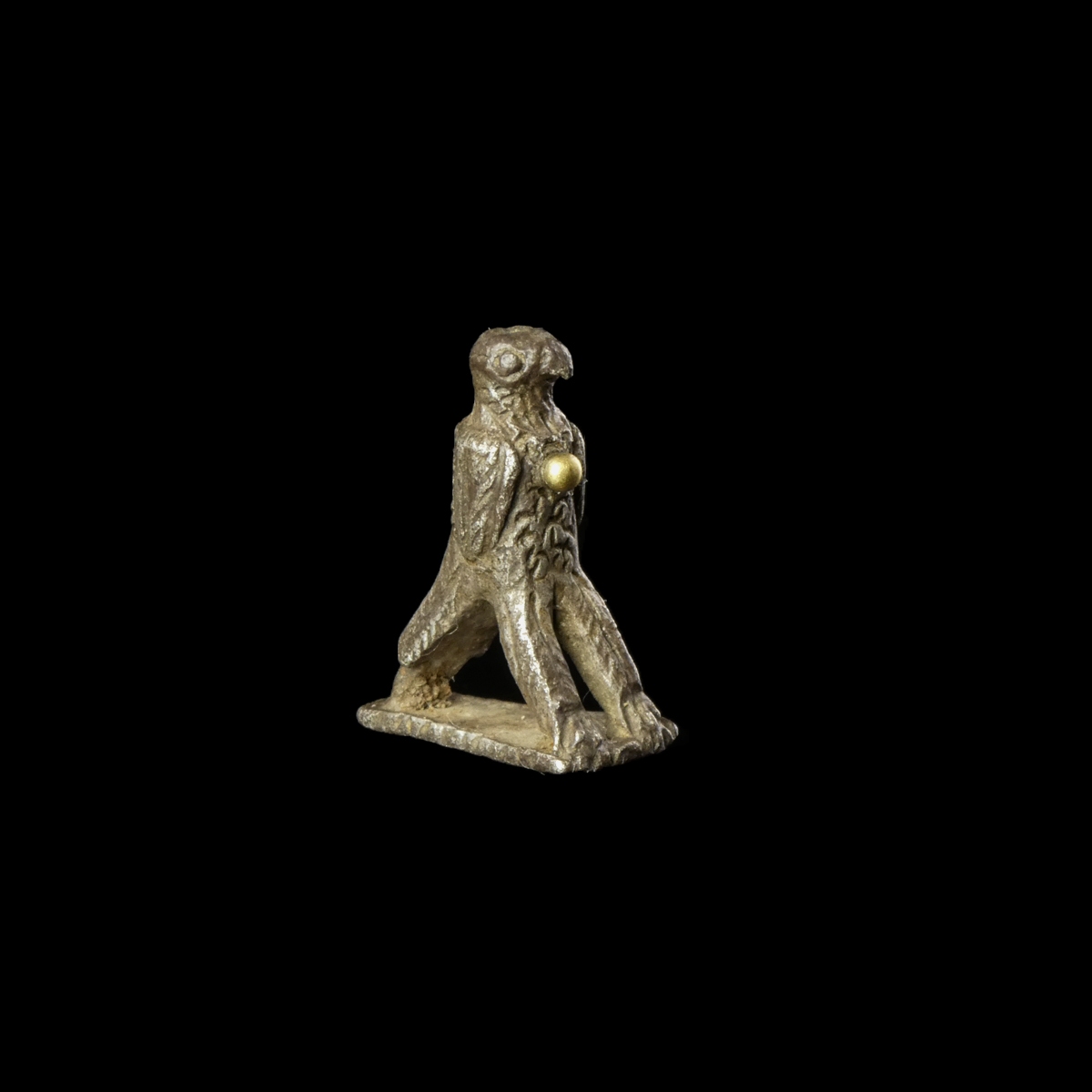 Ancient Roman silver Legionary Eagle 'Aquila' with gold knob
