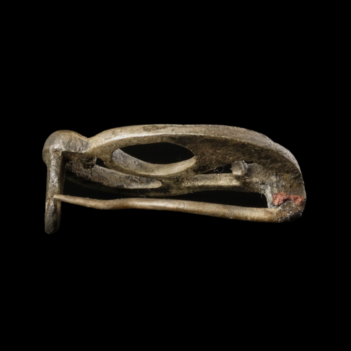 Ancient Roman silver openwork Pelta Fibula