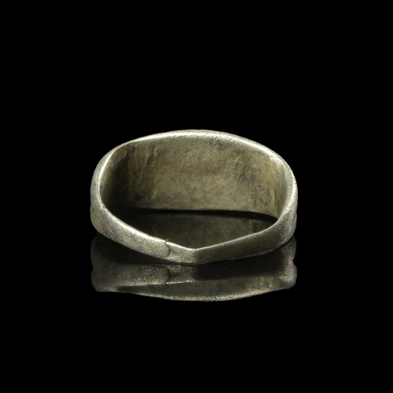 Ancient Roman silver ring with inscription