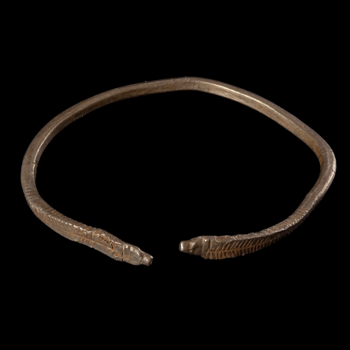 Ancient Roman silver snake bracelet