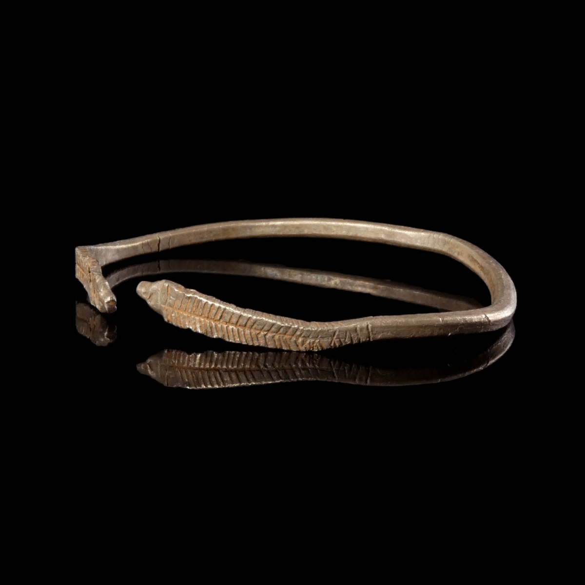 Ancient Roman silver snake bracelet