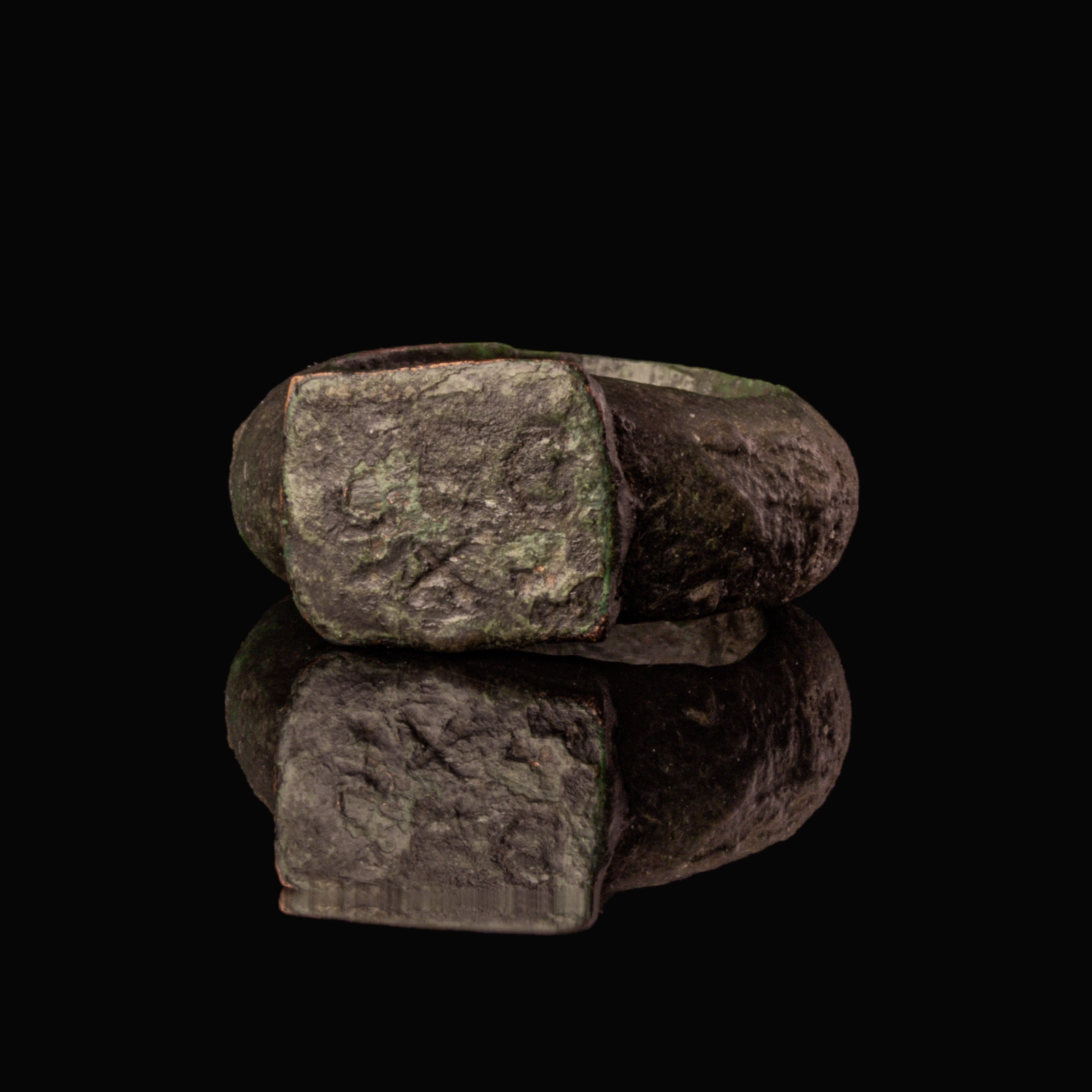 Ancient Roman solid bronze ring with Legionary inscription - LEG X