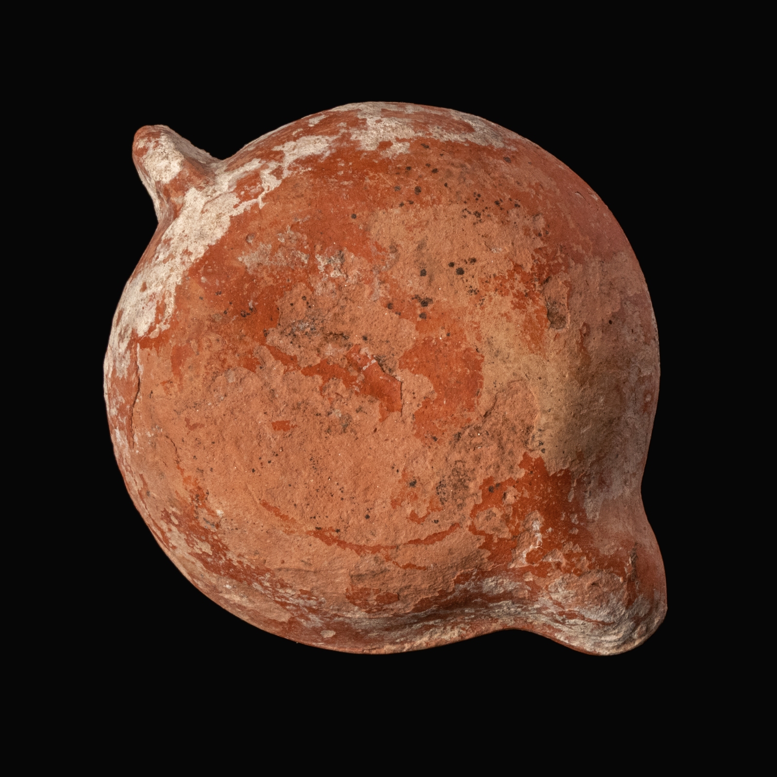 Ancient Roman Terracota Oil Lamp with Theatre Masks