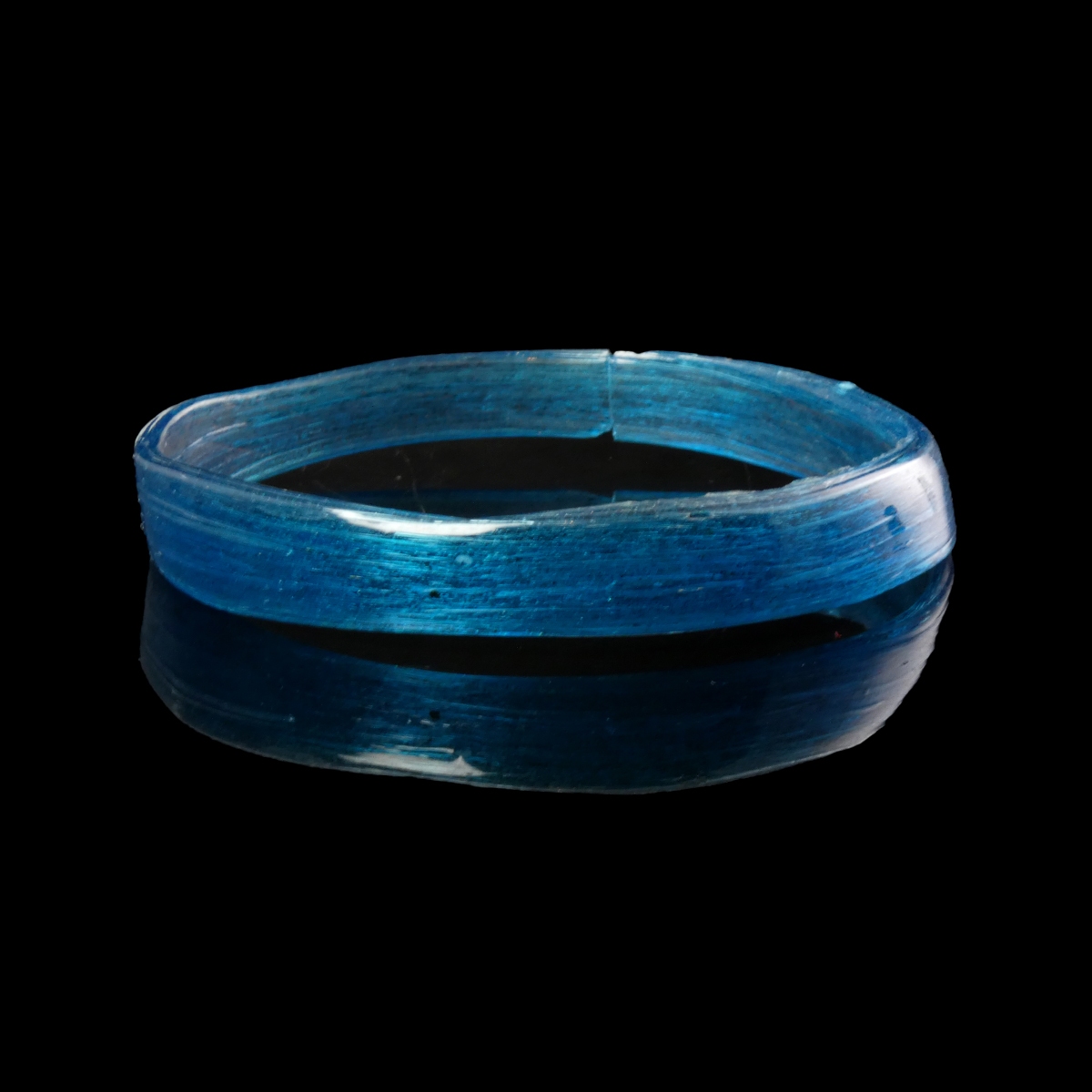Ancient Roman Translucent Turquoise Glass Bangle / Bracelet
