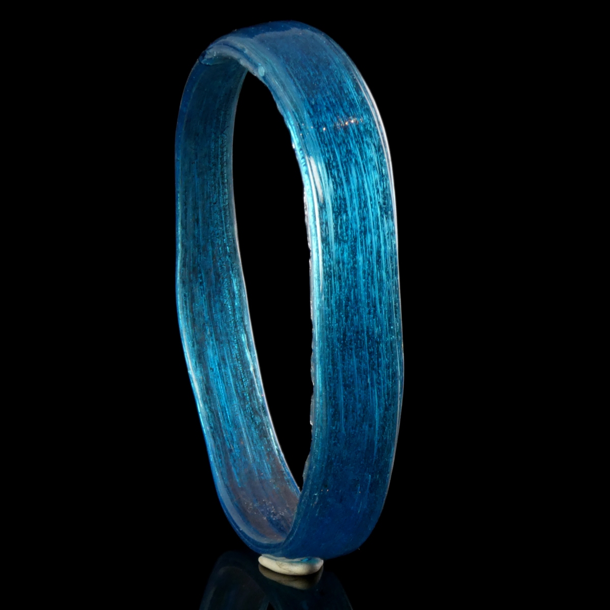 Ancient Roman Translucent Turquoise Glass Bangle / Bracelet
