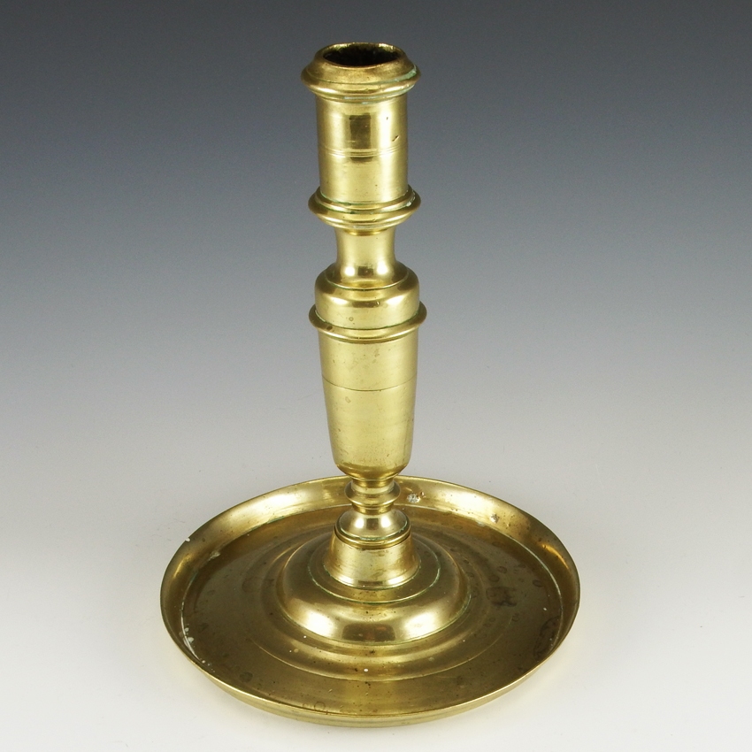 Antique Dutch brass candlestick