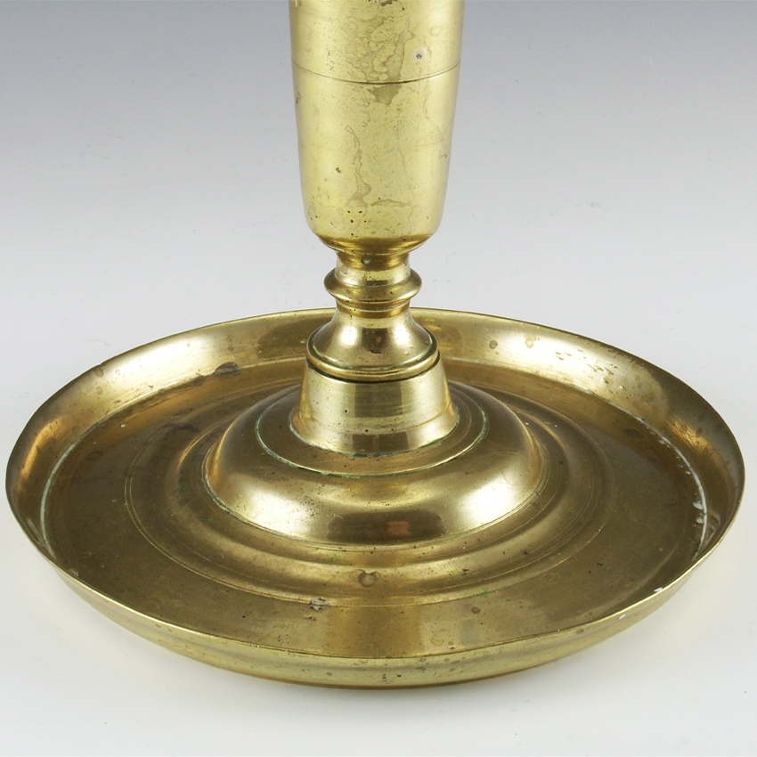 Antique Dutch brass candlestick