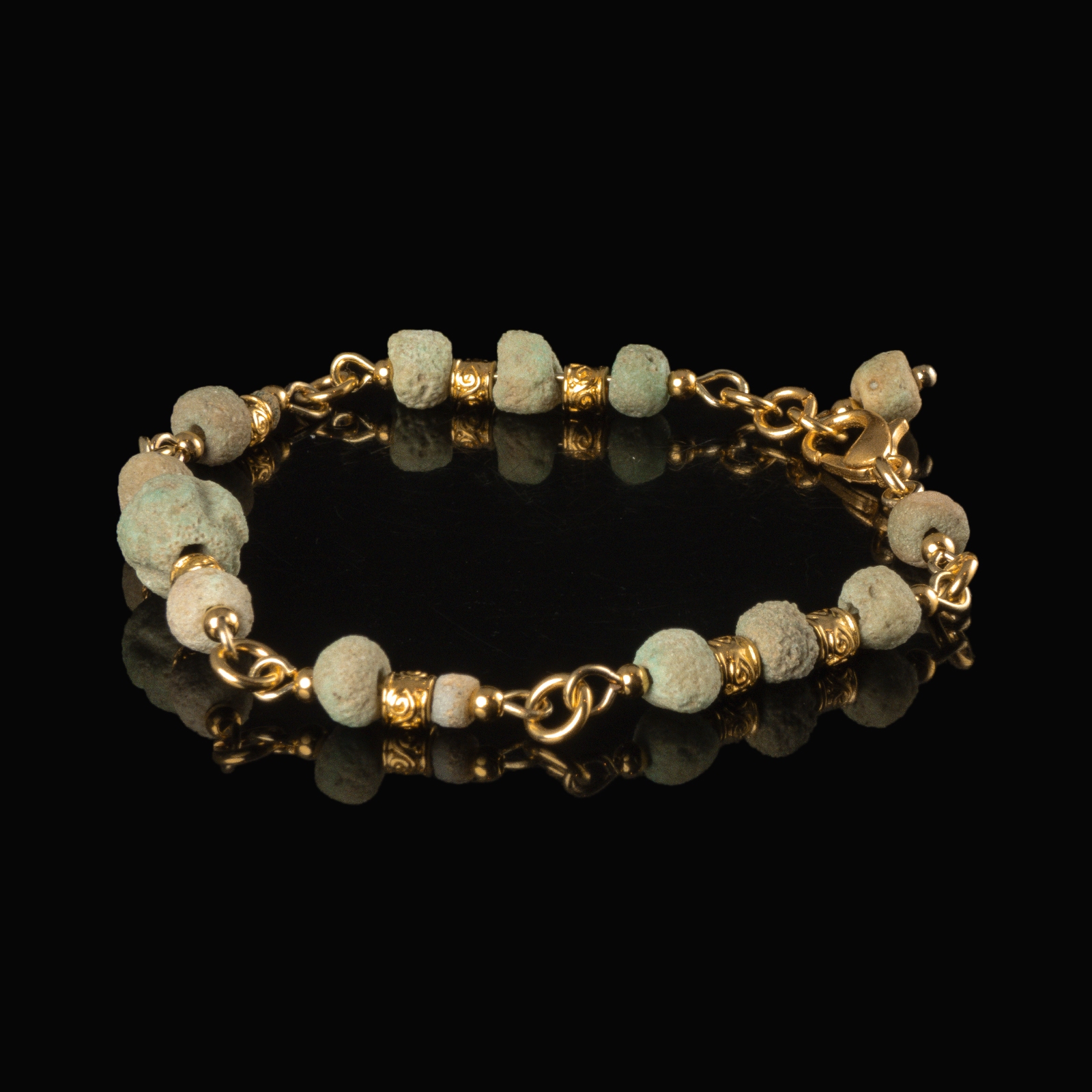 Bracelet with ancient Egyptian faience beads