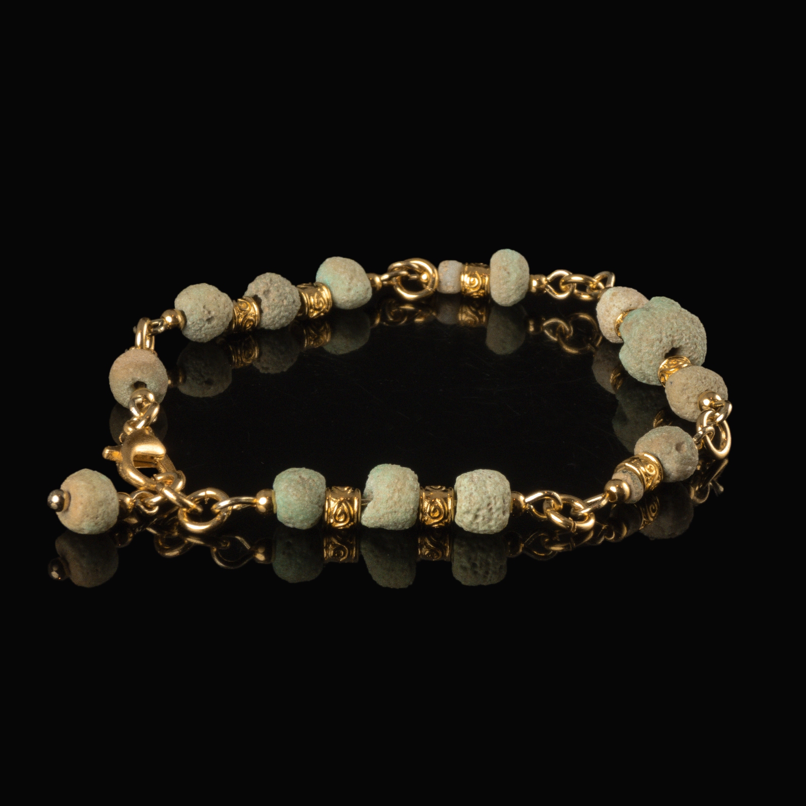 Bracelet with ancient Egyptian faience beads
