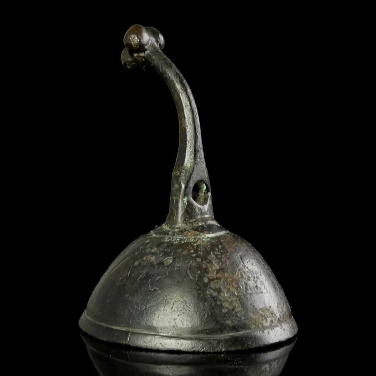 Byzantine bronze bell with inscription Holy Blasius