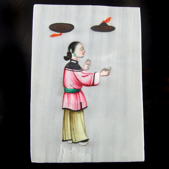 China, collection of 10 Chinese gouaches on rice paper