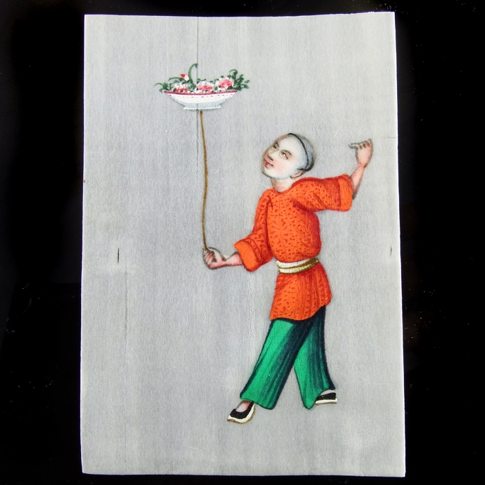 China, collection of 10 Chinese gouaches on rice paper