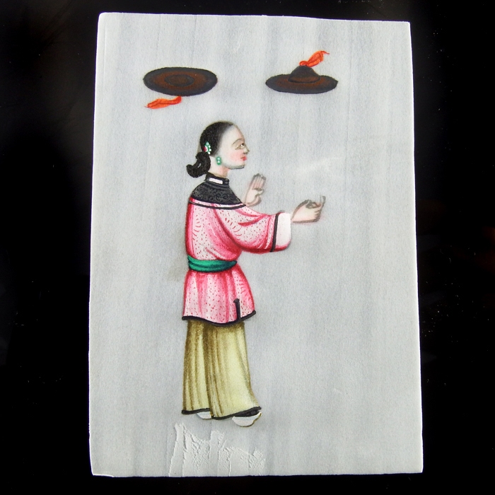 China, Collection of Ten Qing-Dynasty Gouache Paintings on Pith Paper