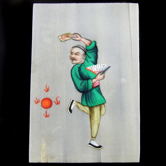 China, Collection of Ten Qing-Dynasty Gouache Paintings on Pith Paper