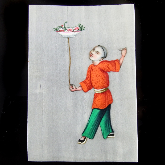 China, Collection of Ten Qing-Dynasty Gouache Paintings on Pith Paper