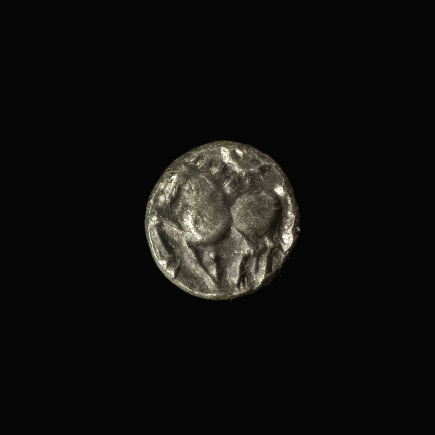 Danubian Celts, Pannonia, AR Obol, 'Kugelwange' Type