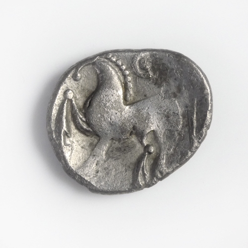 Danubian Celts, Pannonia, AR Tetradrachm, 'Kugelwange' type