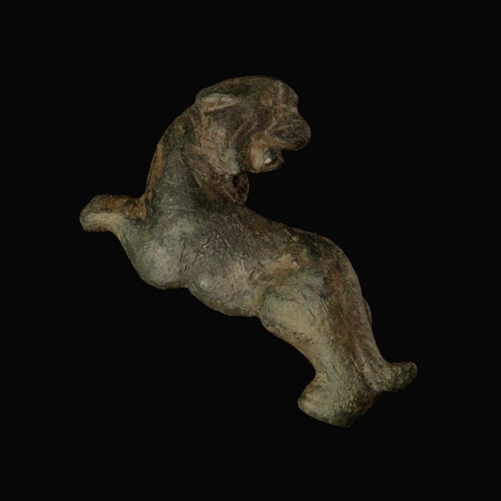 Early Medieval bronze Lioness applique
