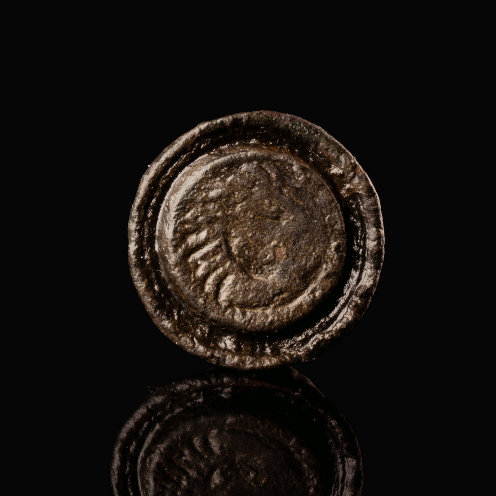 Early Medieval Carolingian disc fibula - pseudo coin brooch