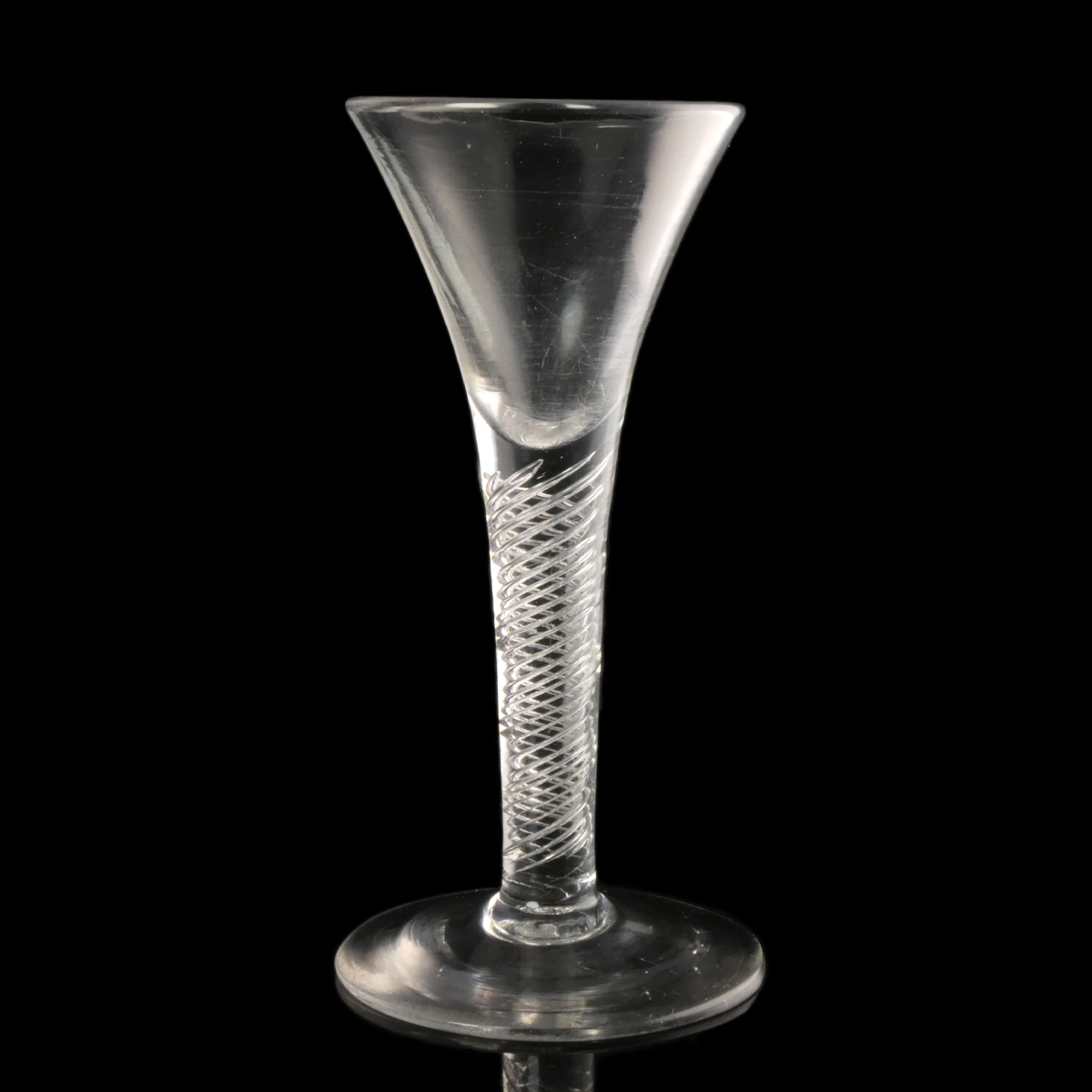 England, Georgian wine glass with air twist stem