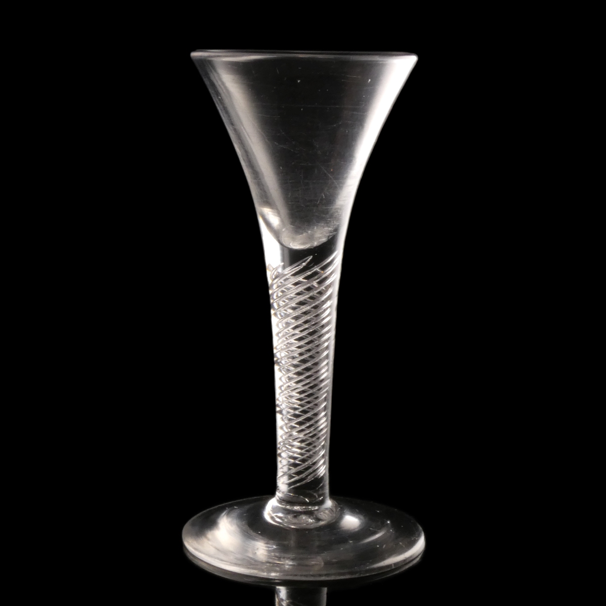 England, Georgian wine glass with air twist stem