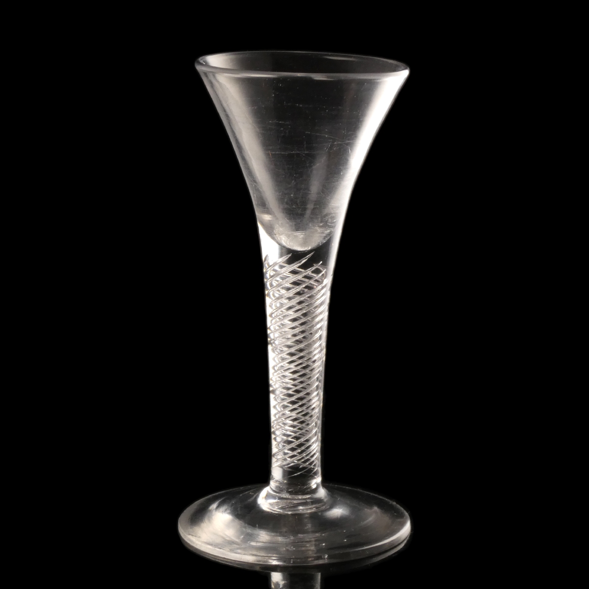 England, Georgian wine glass with air twist stem