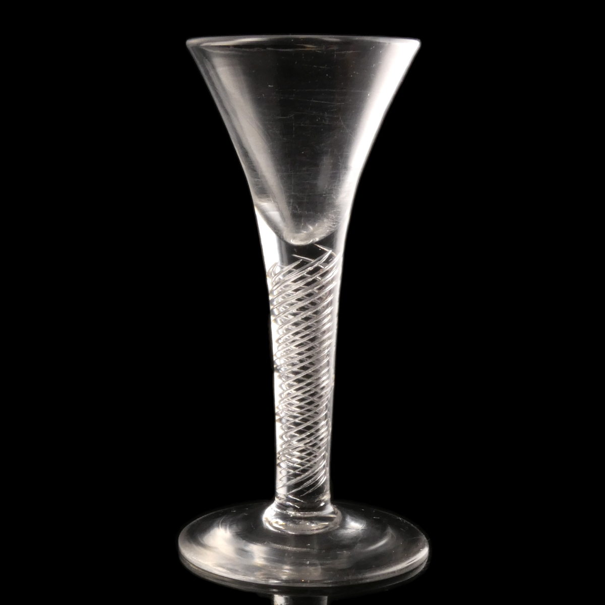England, Georgian wine glass with air twist stem