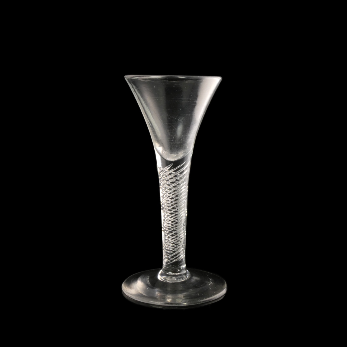 England, Georgian wine glass with air twist stem
