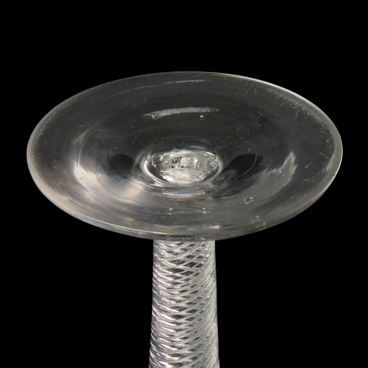 England, Georgian wine glass with air twist stem