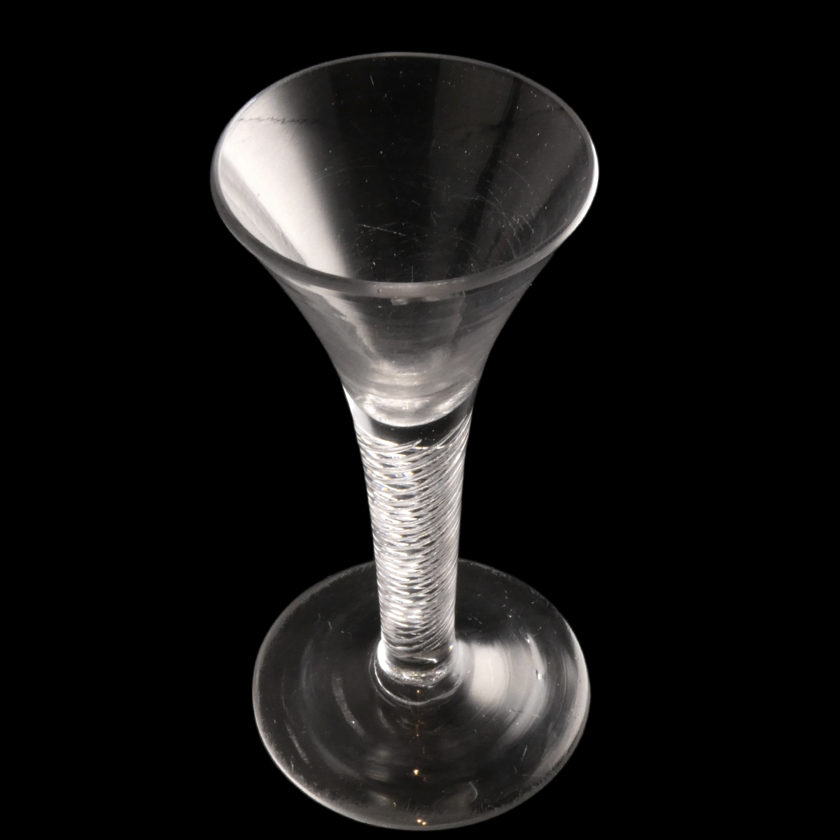 England, Georgian wine glass with air twist stem
