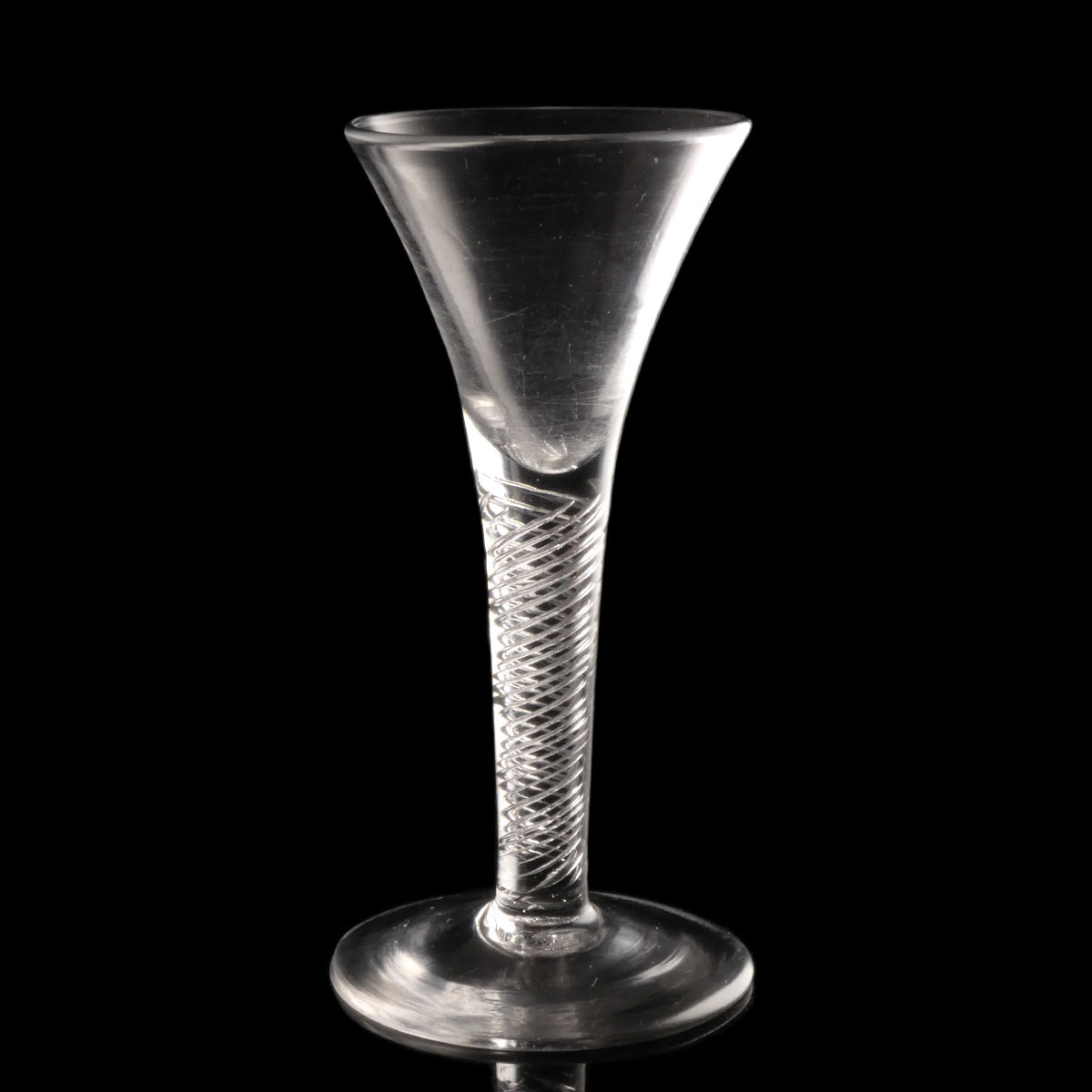 England, Georgian wine glass with air twist stem