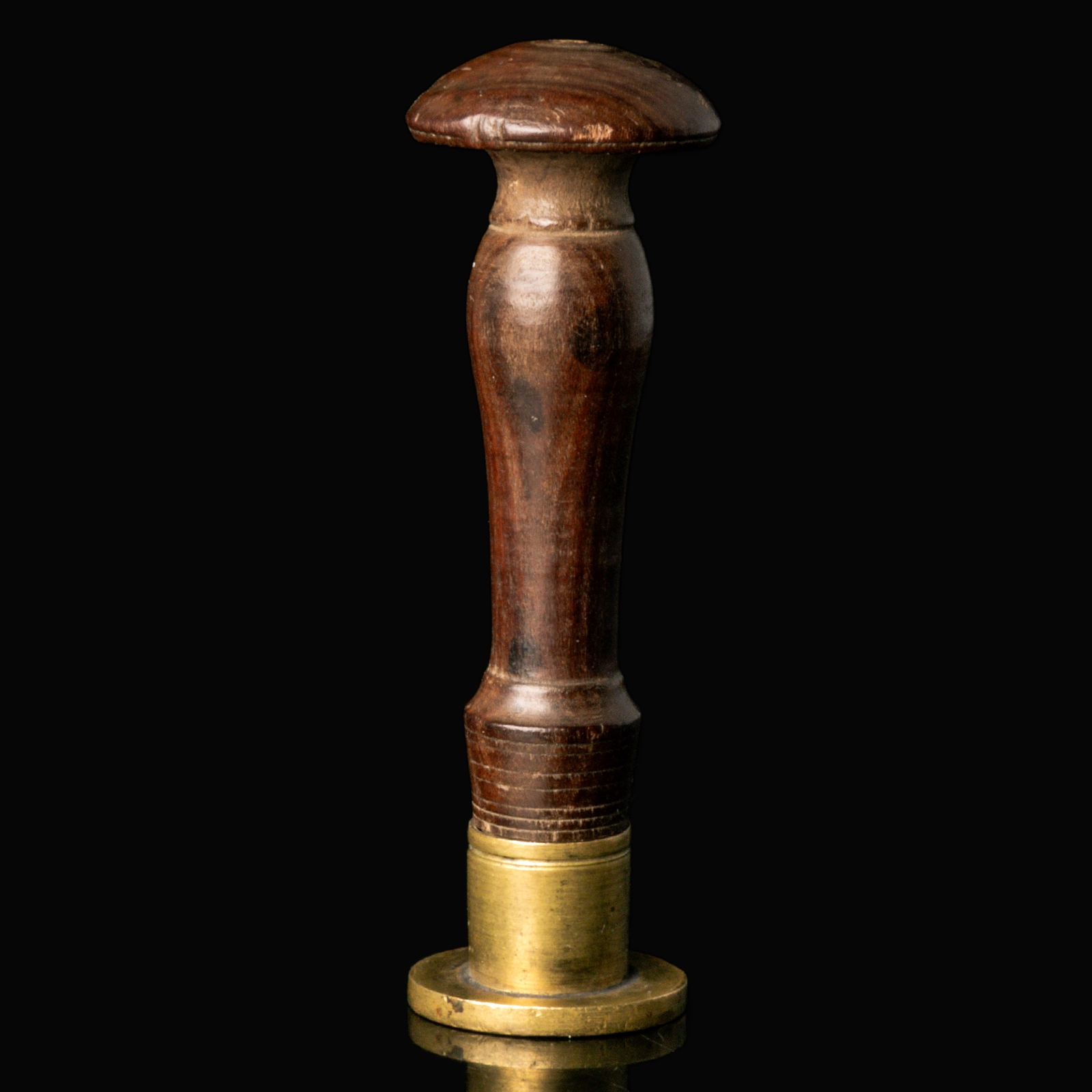 French Revolution, wooden and brass Seal Stamp of the District of Delémont (France - Switzerland)