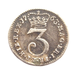 Great Britain, 3 pence (threepence) 1763