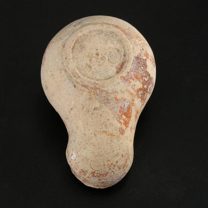 Holy Land, ancient Roman Beit-Nattif decorated oil lamp